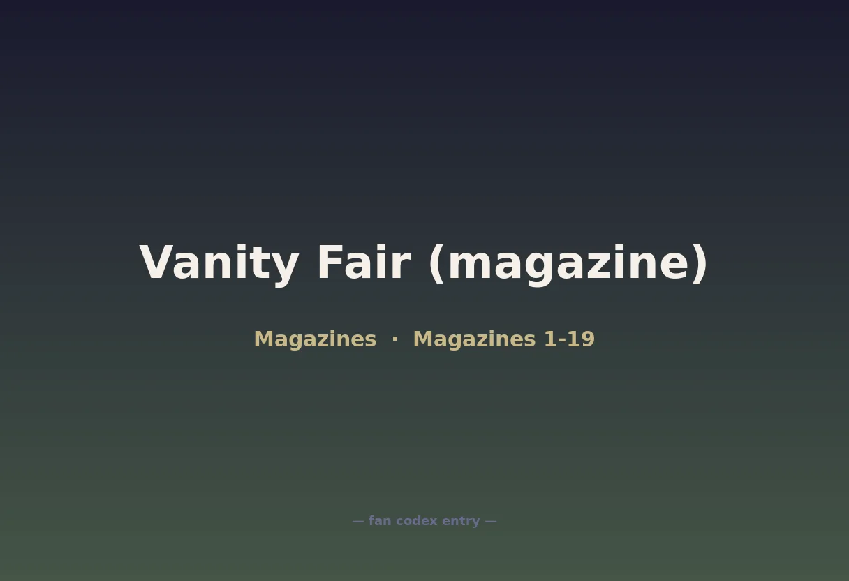 Vanity Fair (magazine)